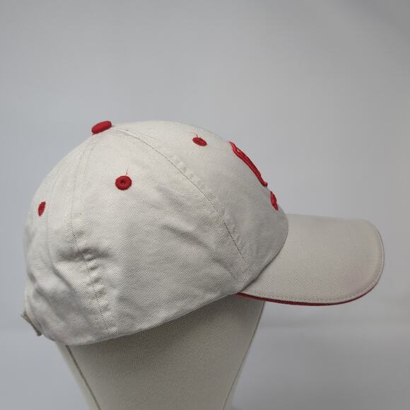 Dodge Logo Strapback Hat Beige One Size Adjustable Solid Embroidered - Picture 6 of 11